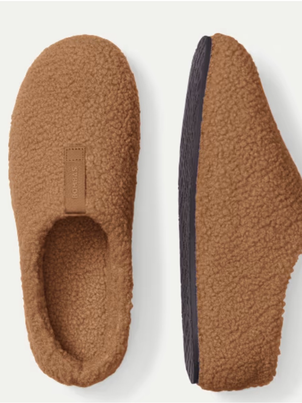 Bombas Women's Sunday Slipper — Camel Sherpa. 8.5